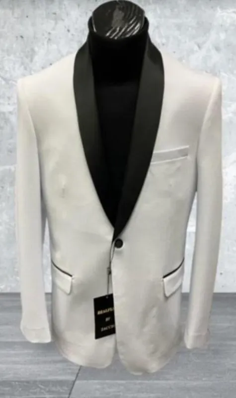 Mens Big and Tall Tuxedo -White Tuxedo sold by Alberto Nardoni