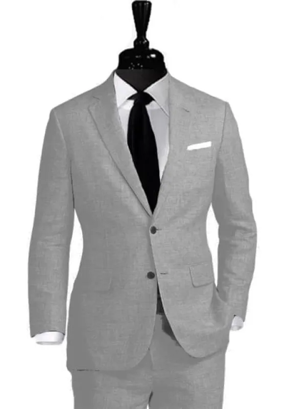 Mens Big and Tall linen Suit - Gray Suit sold by Alberto Nardoni