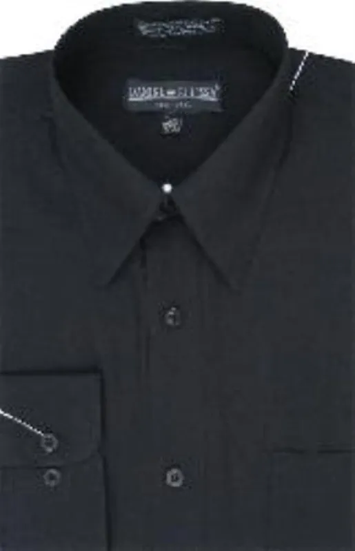 Men's Dress Cheap Priced Shirt Online Sale Black made by Alberto Nardoni