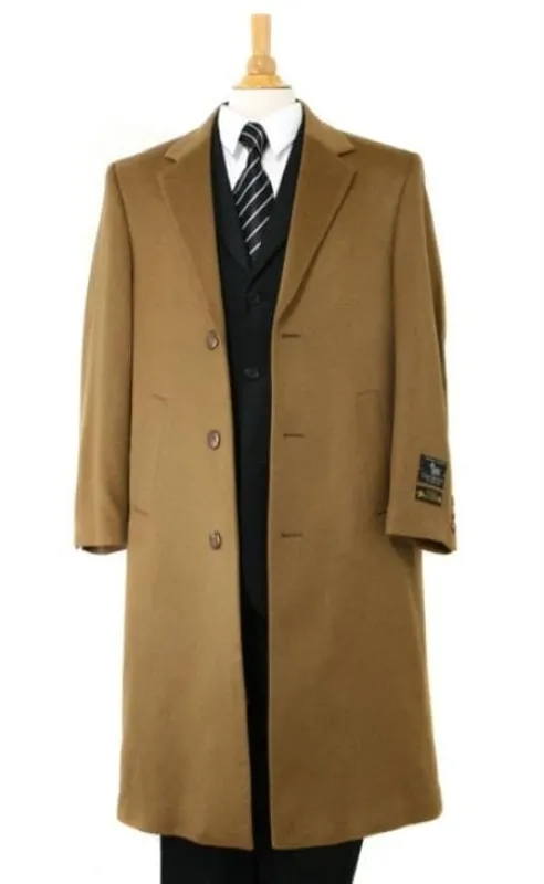 Mens Overcoat - Mens Long Wool Topcoats - Topcoat For Men-Long Winter Dress Knee Length Coat sold by Alberto Nardoni