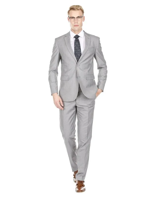 Mens Cheap Grey Suit Mens Skinny Slim Suit Light Grey sold by Alberto Nardoni