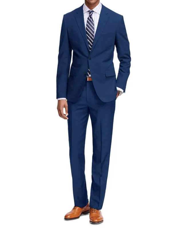 Mens Cheap Blue Suit Mens Slim Fit Suit Indigo Blue made by Alberto Nardoni