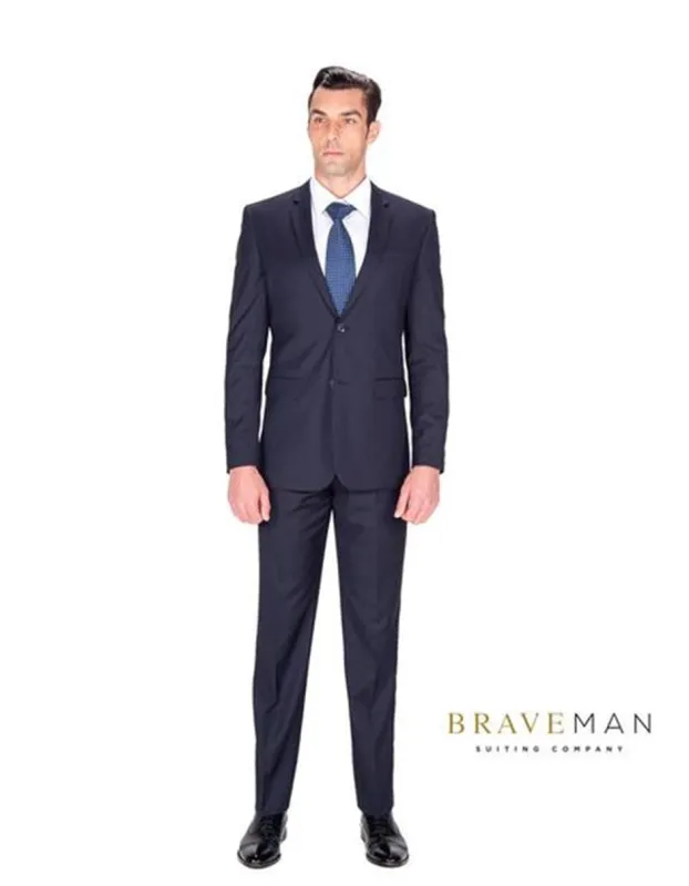 Mens Cheap Blue Suit Slim Two Button Navy Suit sold by Alberto Nardoni