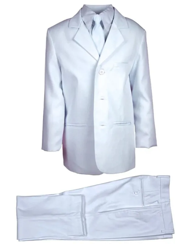 Mens Cheap White Suit White - Poly made by Alberto Nardoni