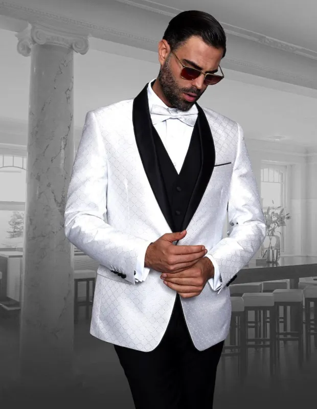White Prom Suit - White Prom Tuxedo - White Suit made by Alberto Nardoni