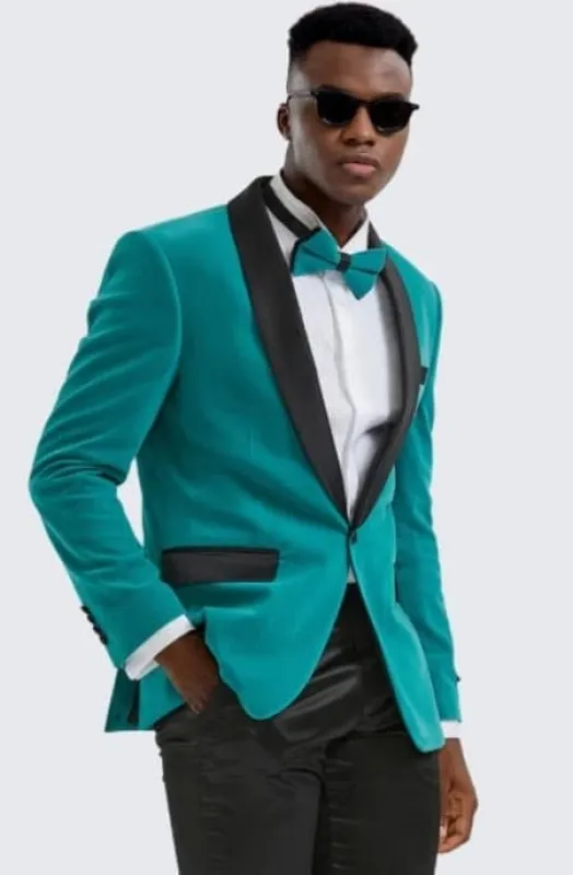 Cheap Tuxedos For Men - Discounted Teal Tuxedos sold by Alberto Nardoni