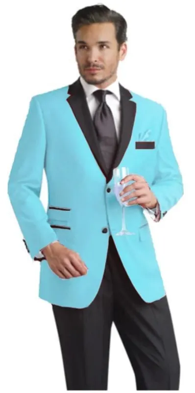 Light Blue Tuxedo - Blue Wedding Single Breasted tuxedo sold by Alberto Nardoni