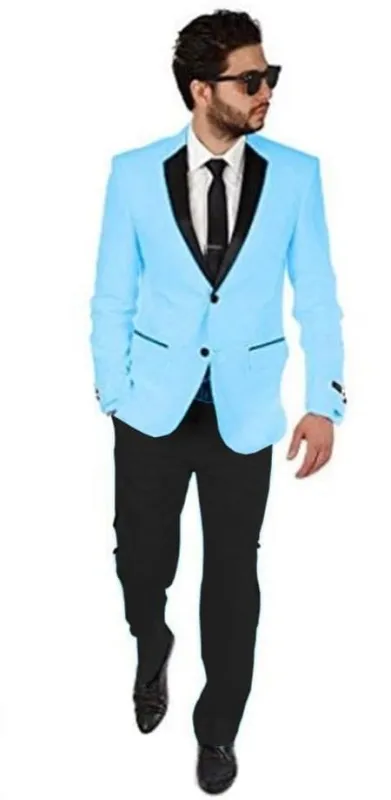 Light Blue Tuxedo - Blue Wedding Wedding tuxedo sold by Alberto Nardoni