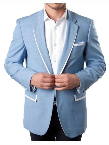 Light Blue Tuxedo - Blue Wedding tuxedo sold by Alberto Nardoni
