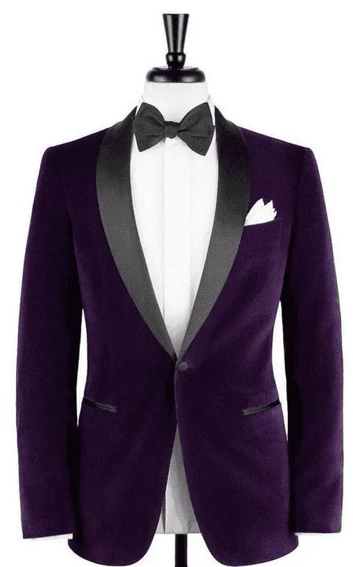Mens Purple Velvet Blazer sold by Alberto Nardoni