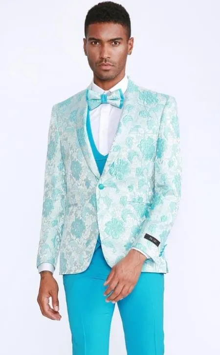 Light Blue Tuxedo - Blue Wedding tuxedo sold by Alberto Nardoni