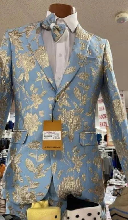 Light Blue Tuxedo - Blue Wedding tuxedo sold by Alberto Nardoni