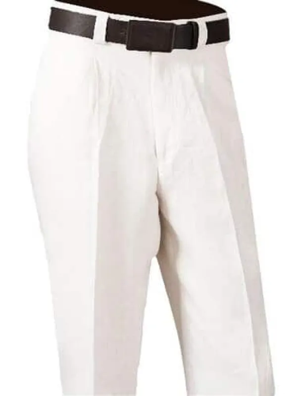 Mens Big and Tall Linen Pants -White Linen Dress Slack sold by Alberto Nardoni