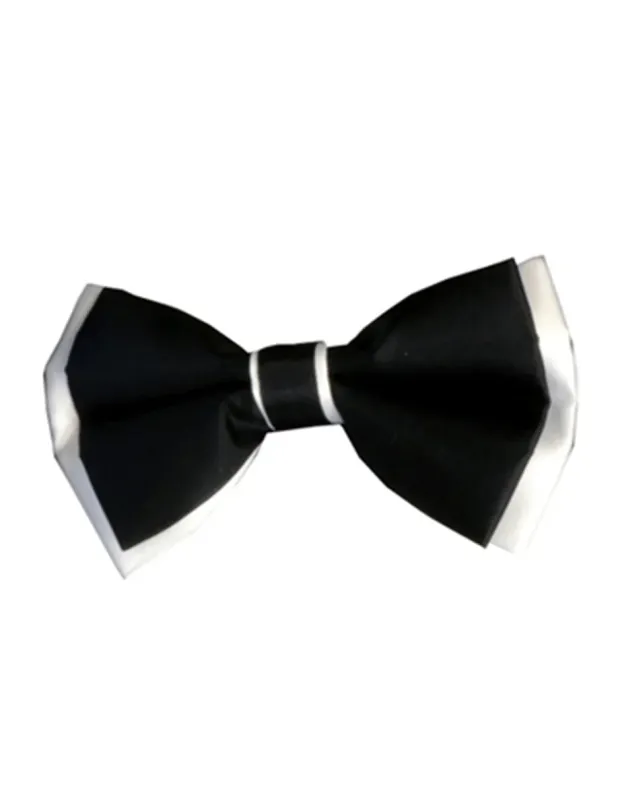 Designer Bow Ties Black & White Bow Tie sold by Alberto Nardoni