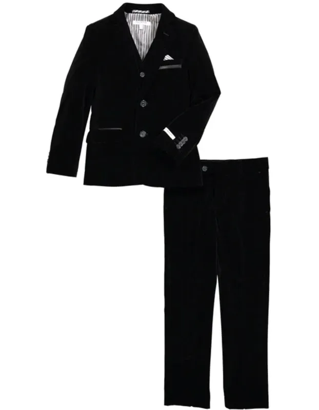 Mens Velvet Cheap Priced Black Suits sold by Alberto Nardoni