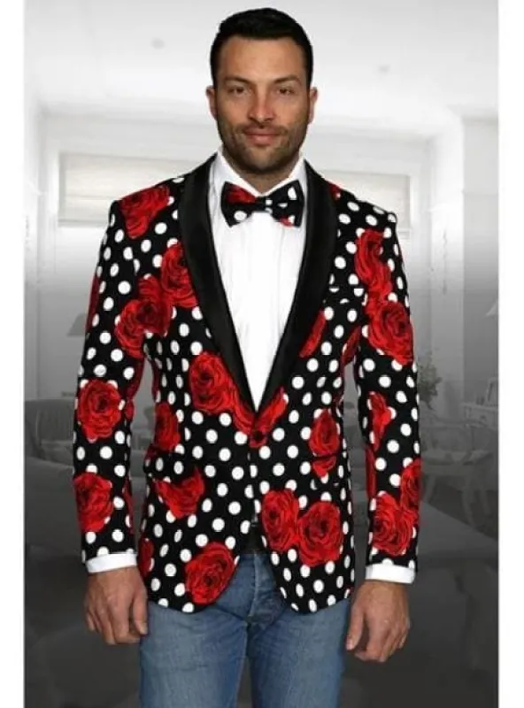 Holiday Suit - Christmas Suit - Christmas Blazer Mens Red Tuxedo Jacket - Red Dinner Jacket sold by Alberto Nardoni