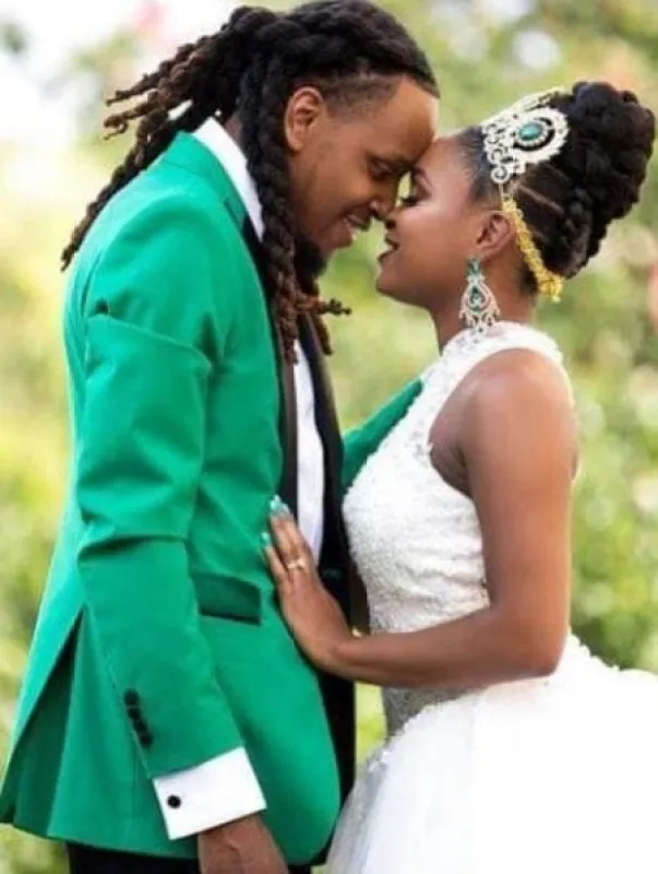 Emerald Green Tuxedo Vested With Pants Wedding Suit sold by Alberto Nardoni