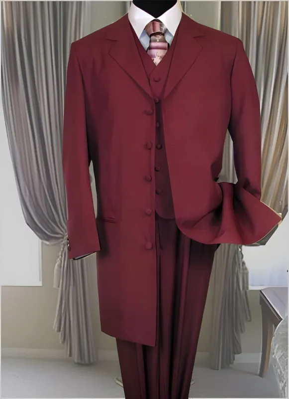 Mens  Burgundy Coat made by Alberto Nardoni