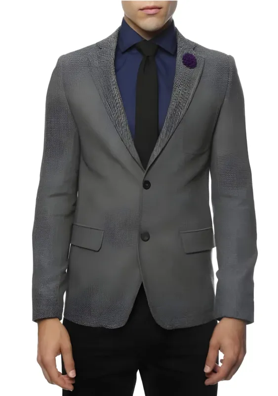 Black And White Tweed Blazer - Gray Herringbone Sport Coat - Slim Fit Men's BlazerNavy Tweed Blazer - Mens Navy Tweed Jacket - Winter - Fall Fabric Tweed Pattern Wool Fabric sold by Alberto Nardoni