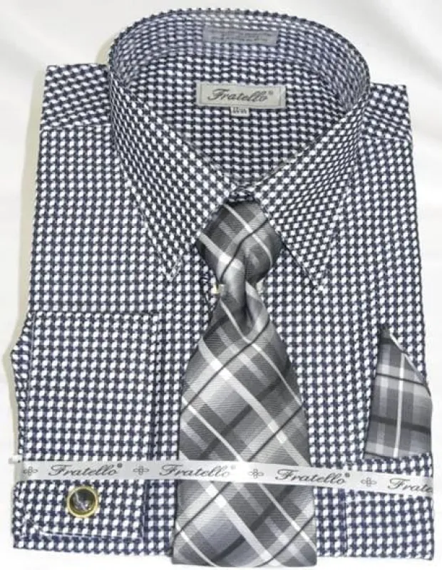 Black Colorful Men's Gingham Dress Shirt sold by Alberto Nardoni