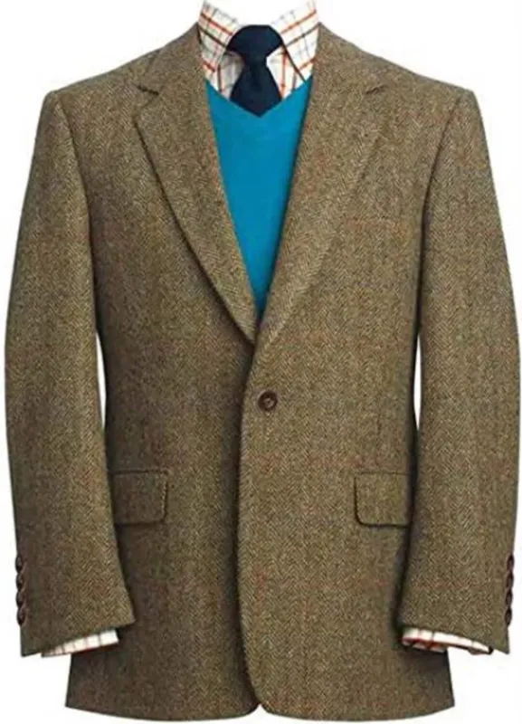 Mens Stromay Tweed 2 Button Suit Jacket Sport Coat Blazer sold by Alberto Nardoni