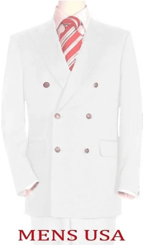 White Double Breasted Suits sold by Alberto Nardoni