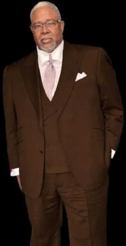 Suit With Double Breasted Vest - Pastor Suit - 1920s Style Dark Brown Suit sold by Alberto Nardoni