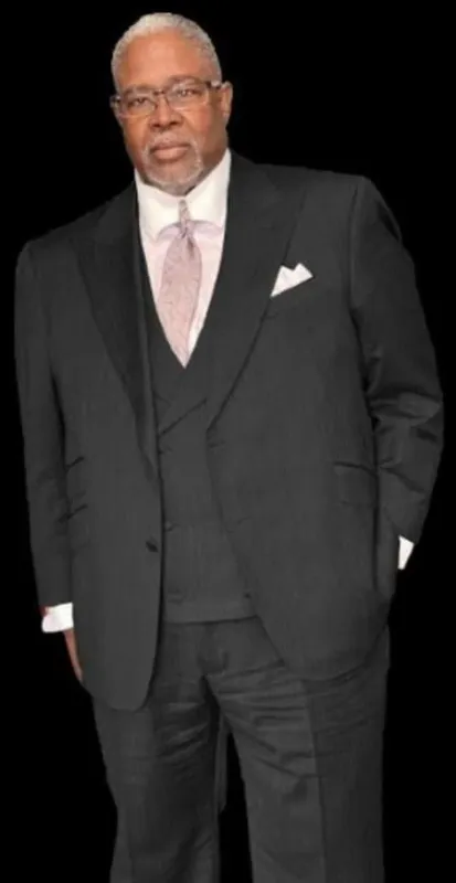 Suit With Double Breasted Vest - Pastor Suit - 1920s Style Charcoal Grey Suit sold by Alberto Nardoni
