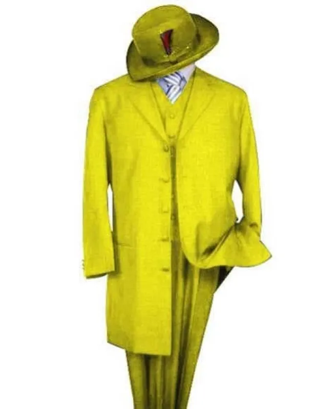 Men's Classic Long Fashion Yellow ~ Gold ~ Mustard Fashion Zoot Suit sold by Alberto Nardoni