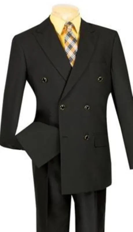 Men's Double Breasted Suits Jacket Black Vinci Men's Best Cheap Priced Blazer Sport Coat Jacket sold by Alberto Nardoni