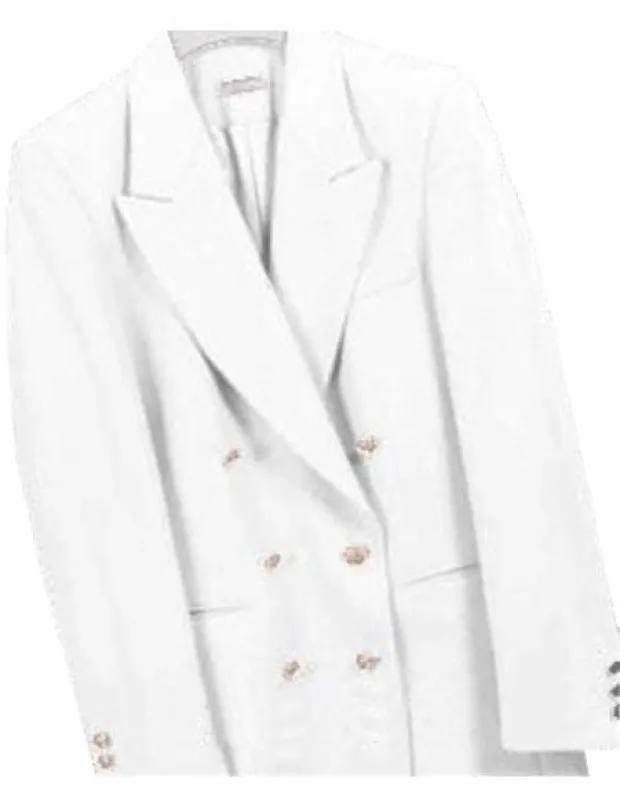 White, Six Button Double Breasted Suits Blazer Jacket Coat sold by Alberto Nardoni