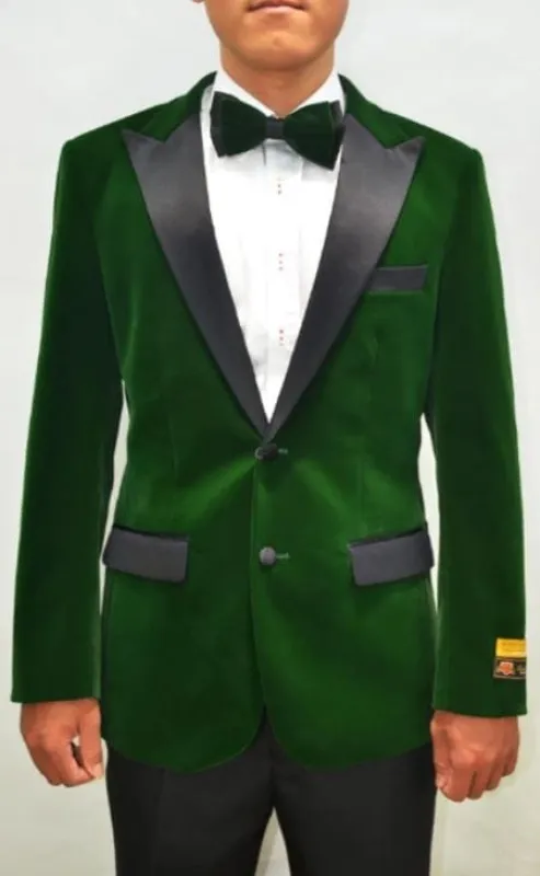 Green Mens Big And Tall Velvet Blazer - Velvet Sport Coat sold by Alberto Nardoni