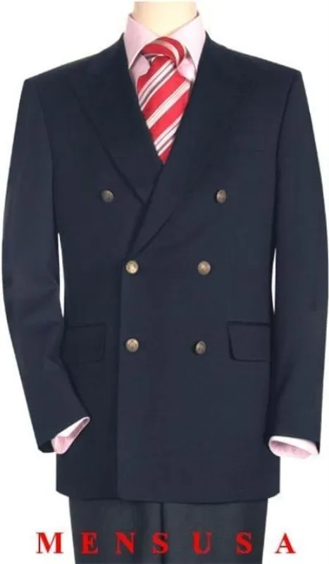 Highest Quality Navy Blue Double Breasted Cheap Priced Unique Dress Blazer For Men Jacket For Men Sale With Best Cut & Fabric made by Alberto Nardoni