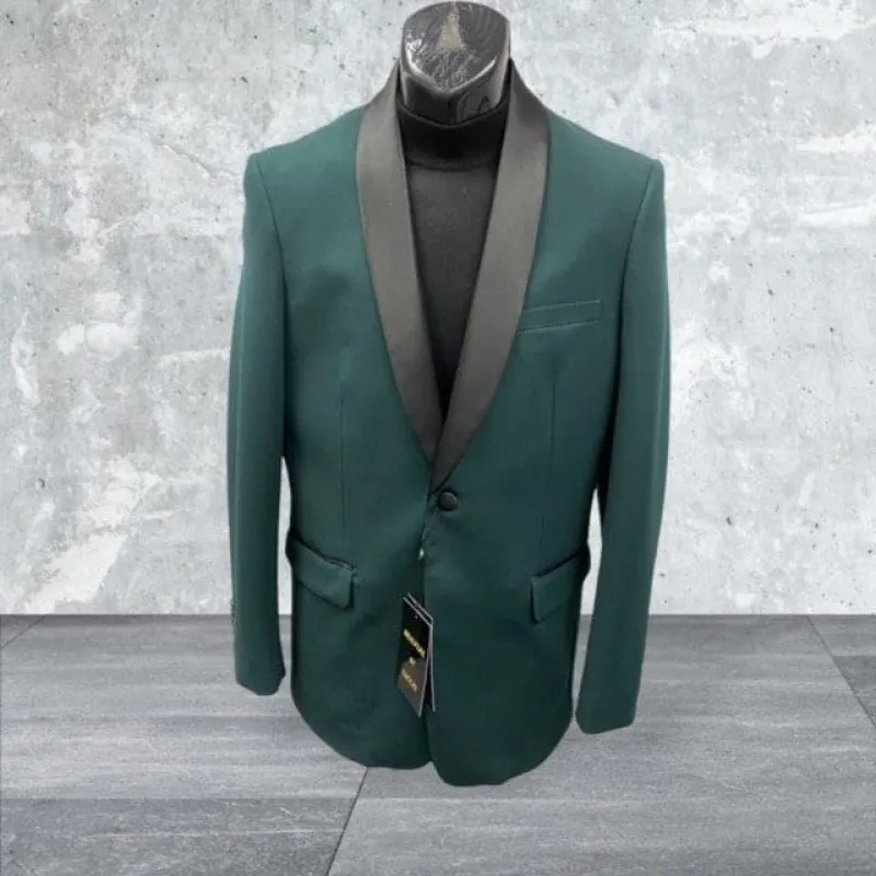 Mens Big and Tall Blazer Hunter Green Plus Size Tuxedo Jacket sold by Alberto Nardoni