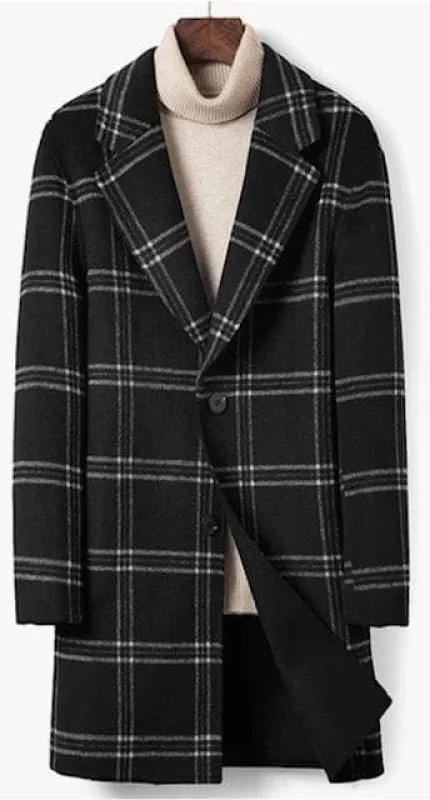 Men Plaid Brown Colors Overcoat sold by Alberto Nardoni