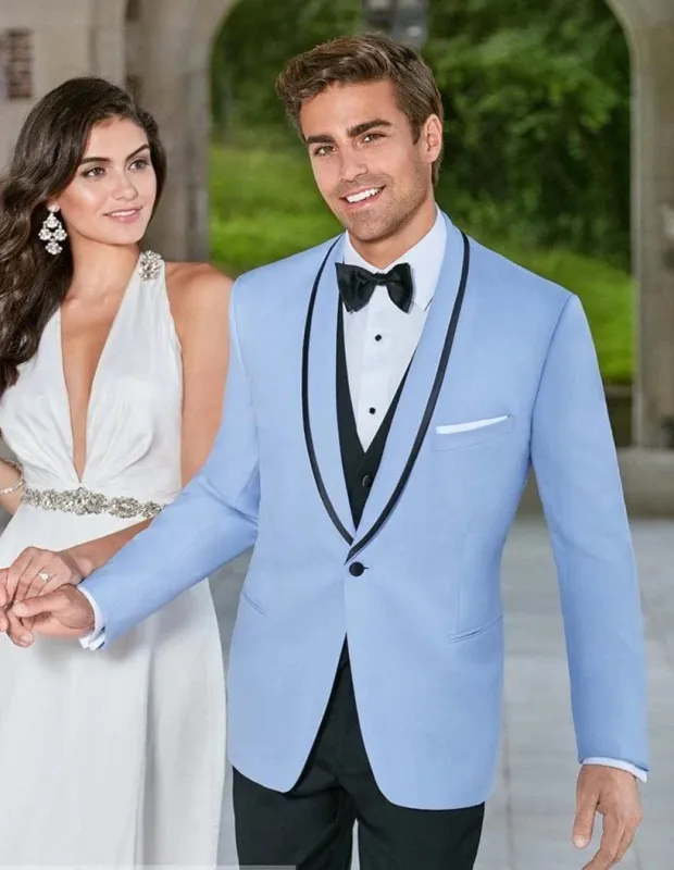 Light Blue Tuxedo - Blue Tuxedo Wedding - Steel Blue Tuxedo sold by Alberto Nardoni