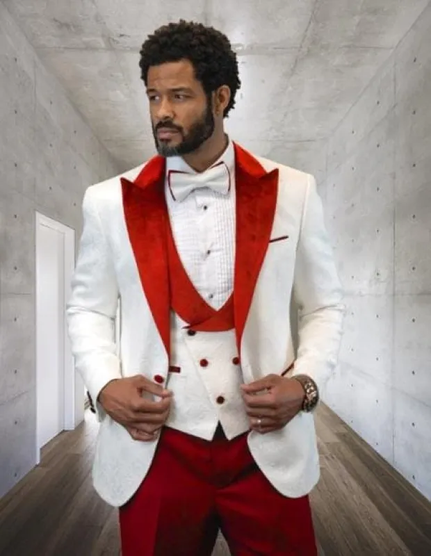 Statement Suits White ~ Red sold by Alberto Nardoni