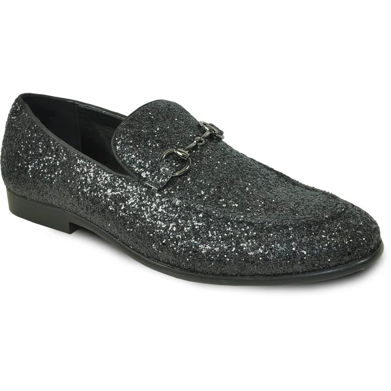 BLACK SEQUIN PROM TUXEDO LOAFER - MODERN MEN'S GLITTER FOOTWEAR sold by Alberto Nardoni