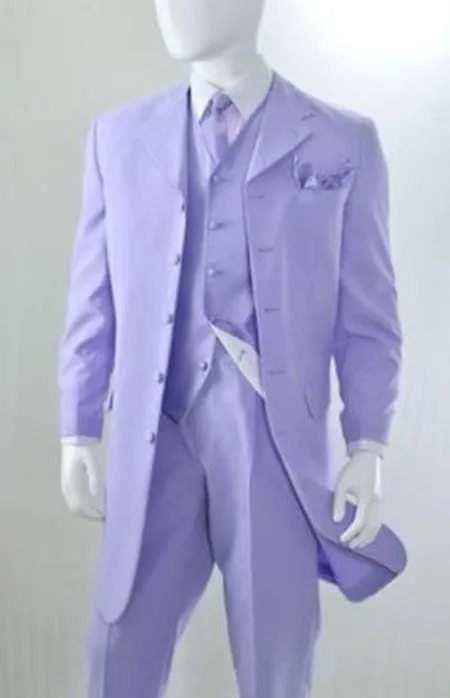 Mens Lavender Zoot Suit Long Jacket 3 Piece sold by Alberto Nardoni