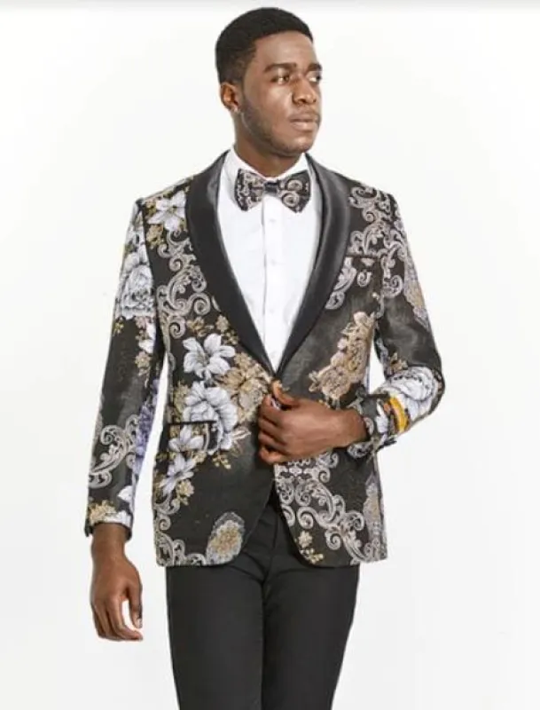 Gold and Black Suit - Black and Gold Prom Suits Jacket sold by Alberto Nardoni