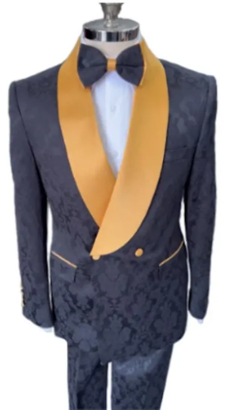 Gold and Black Suit - Black and Gold Prom Suits Jacket sold by Alberto Nardoni