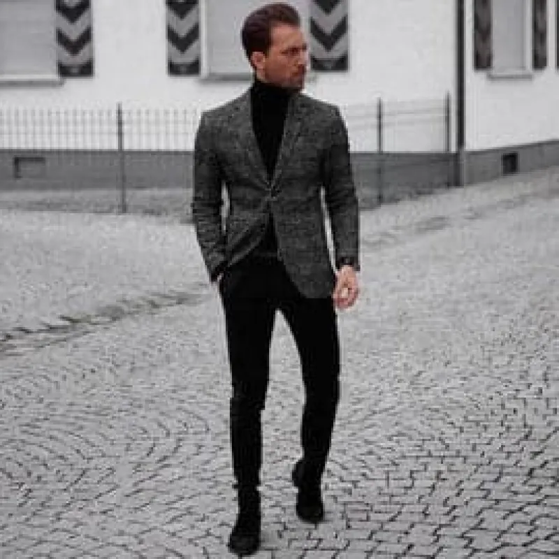 Men Groomsmens Suit Grey made by Alberto Nardoni