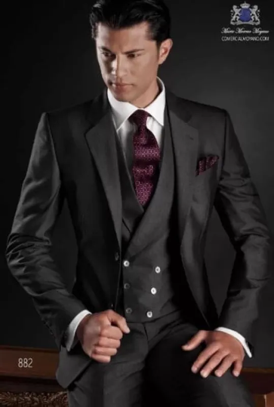 Mens Wide Lapel Suits - Gray sold by Alberto Nardoni