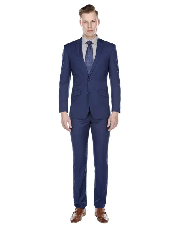 Mens Slim Modern Suit Indigo Blue sold by Alberto Nardoni