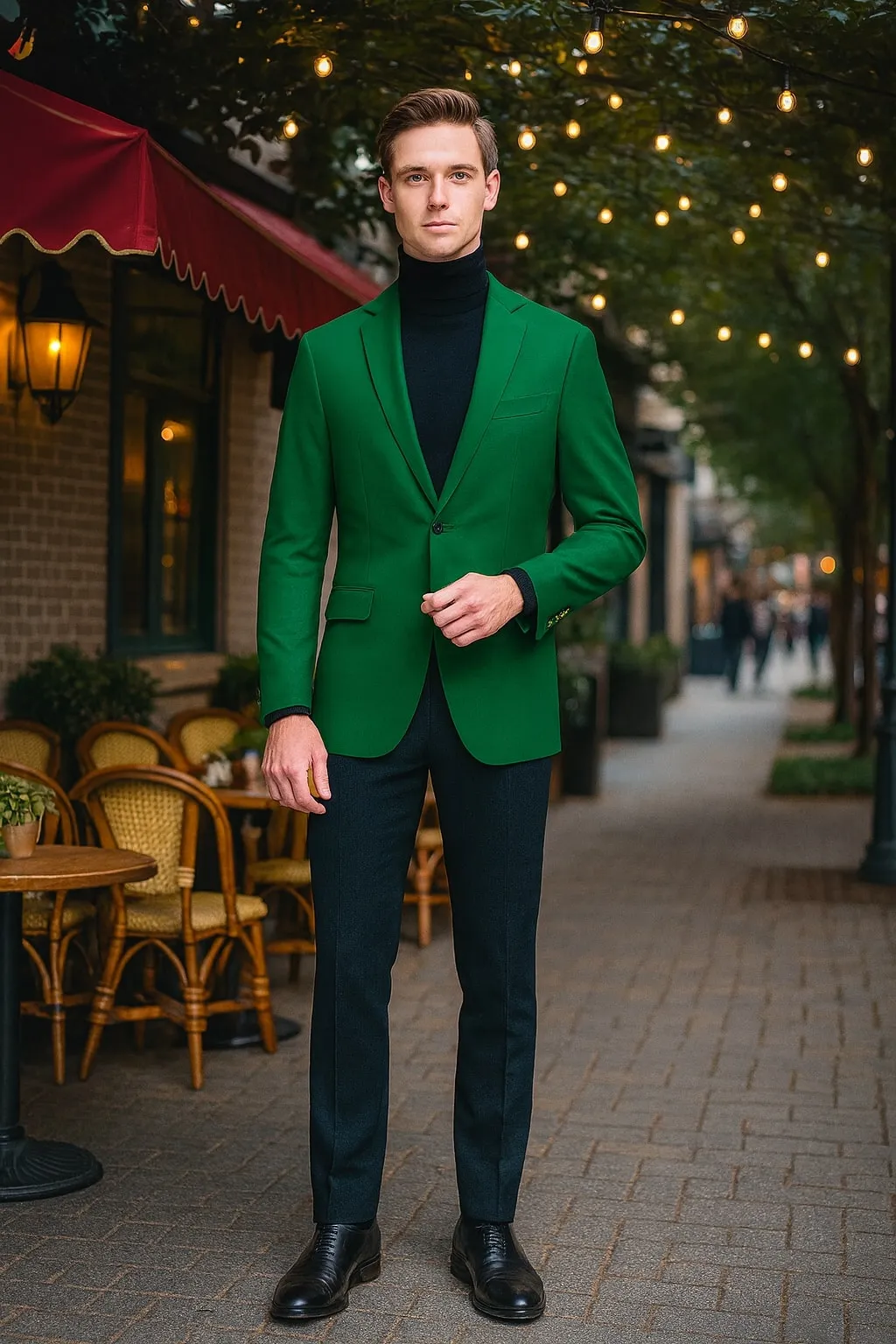 Mens Green Blazer – Stylish Casual and Formal Sport Coat for Parties, Weddings and Events in Emerald Green sold by Alberto Nardoni product image thumbnail 4