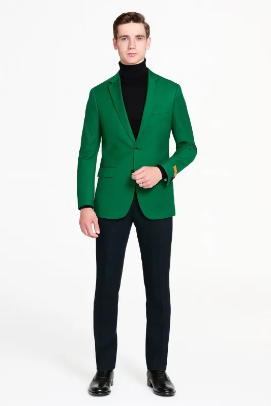 Mens Green Blazer – Stylish Casual and Formal Sport Coat for Parties, Weddings and Events in Emerald Green sold by Alberto Nardoni