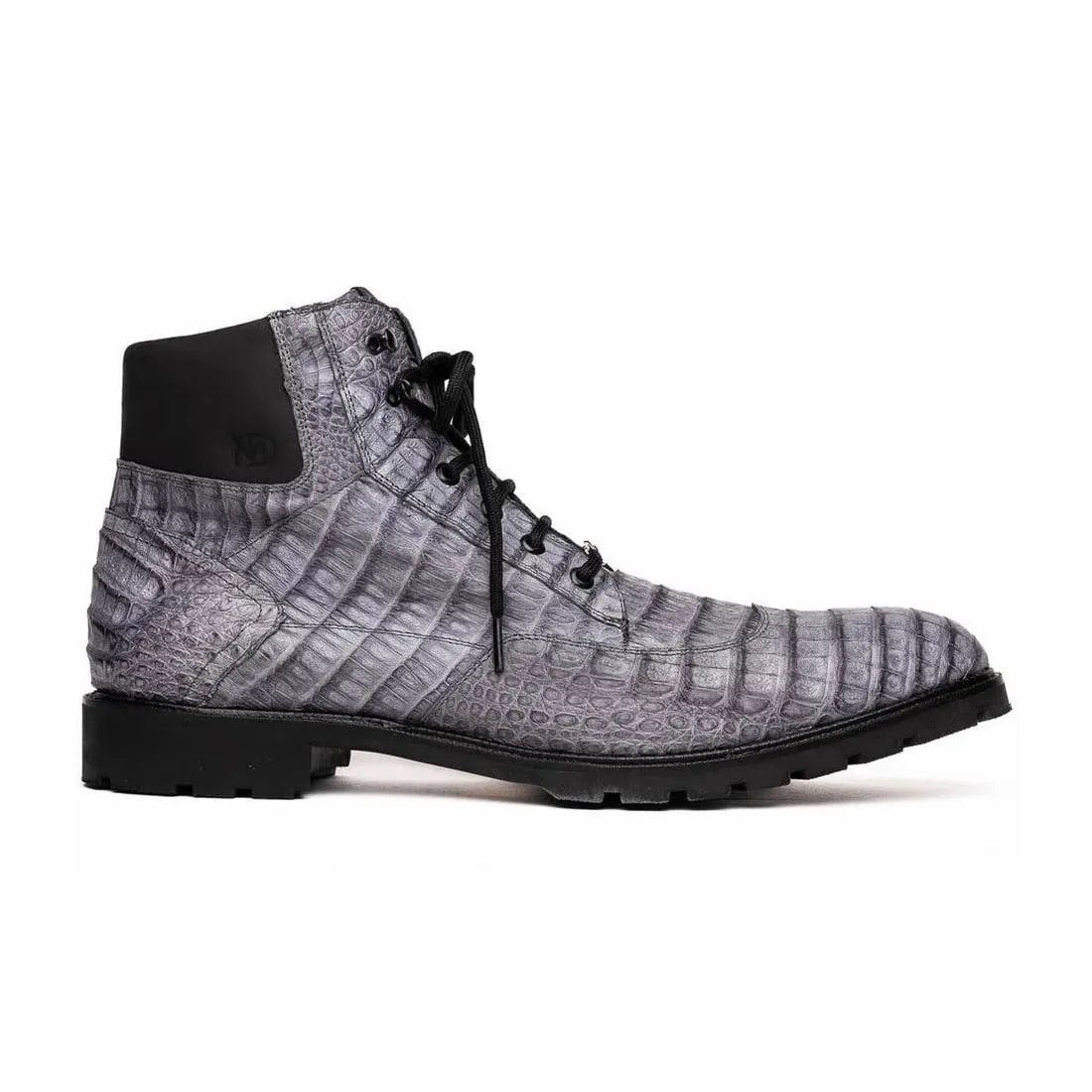 Marco Di Milano Leoni Men's Shoes Oil Gray Genuine Caiman Crocodile Rugged Boots sold by Alberto Nardoni product image thumbnail 2