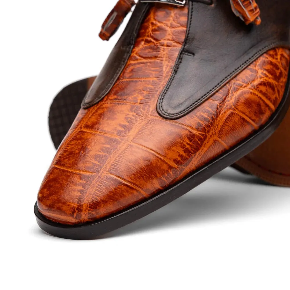Marco Di Milano Anzio Exotic Alligator & Calfskin Leather Brandy Oxfords sold by Alberto Nardoni product image thumbnail 4