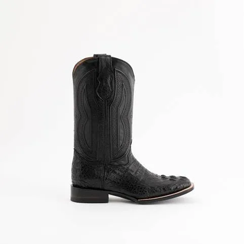 Ferrini Men's Dakota Hornback Caiman Boots - Square Toe Handcrafted Black sold by Alberto Nardoni