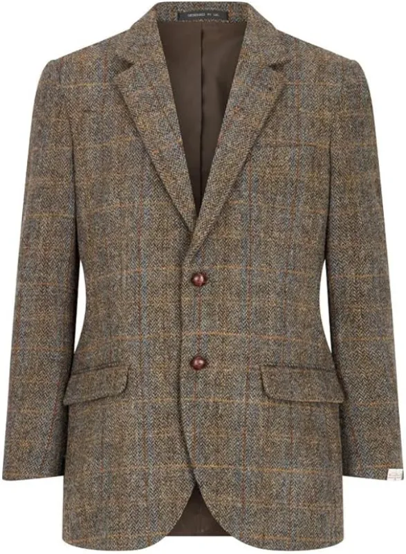 Walker and Hawkes Harris Tweed Blakemore Blazer for Men - Hand-Woven Wool Tweed Jacket with Polyester Lining, Regular Fit sold by Alberto Nardoni